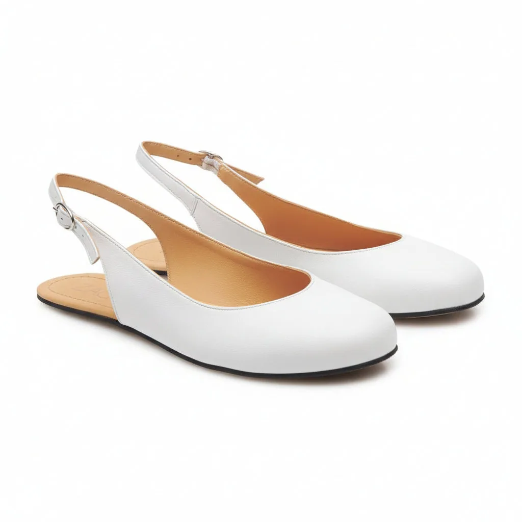 Женские балетки ZAQQ PINQ White (белый цвет)