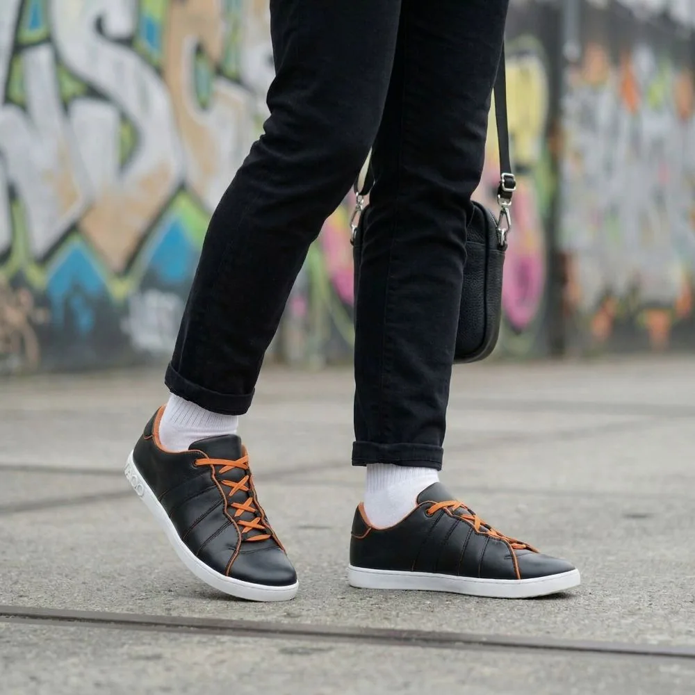Кроссовки для женщин и мужчин ZAQQ QQQ Low Black Orange (оранжевый цвет), фото 8
