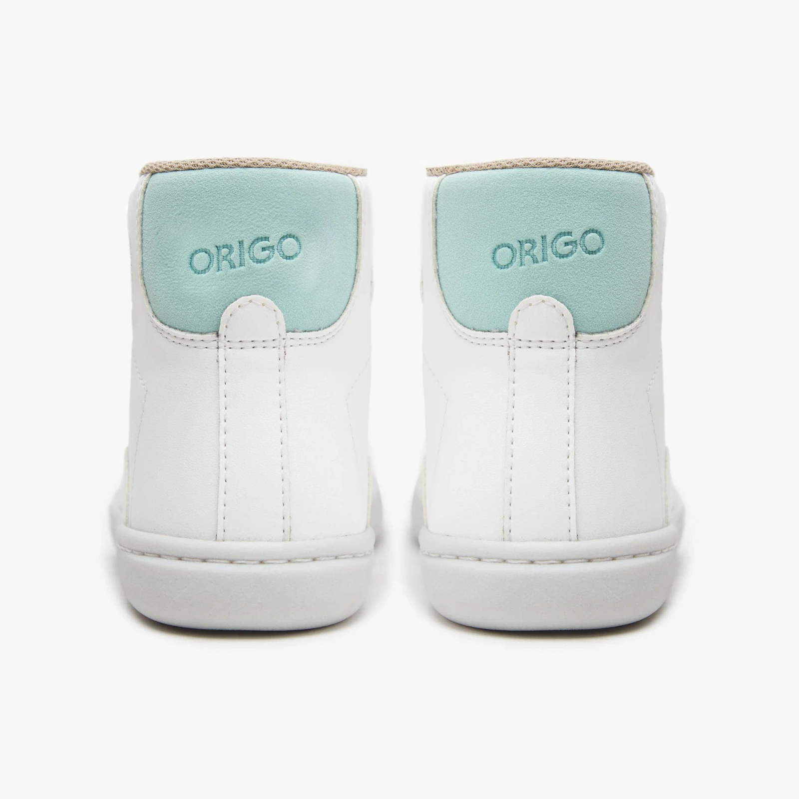Босоногие кеды Origo High-Top Sneakers — белый с аквамарином, фото 6