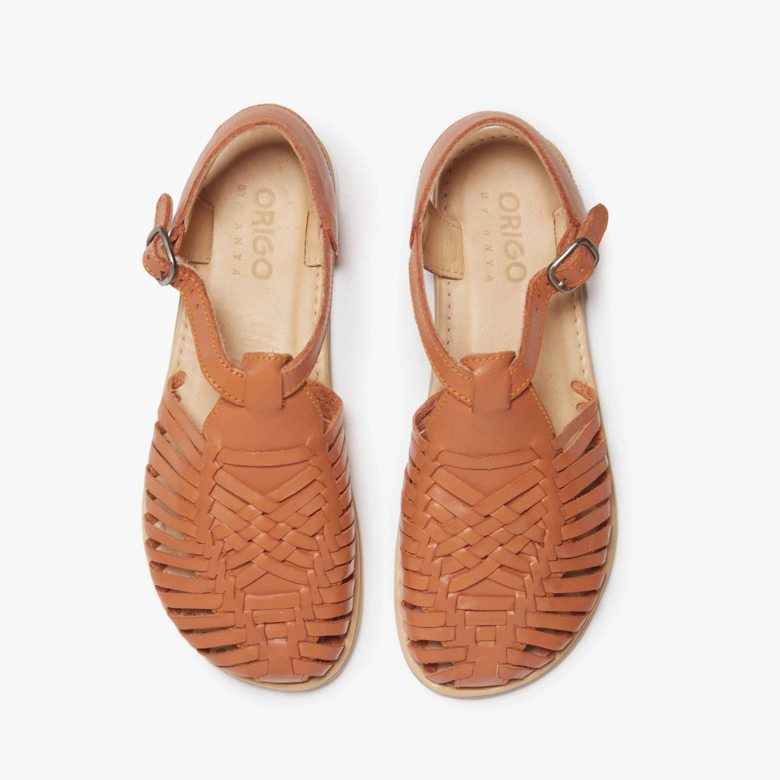 Босоногие сандалии Origo Huarache Sandal Wide by Anya — ириска, фото 3