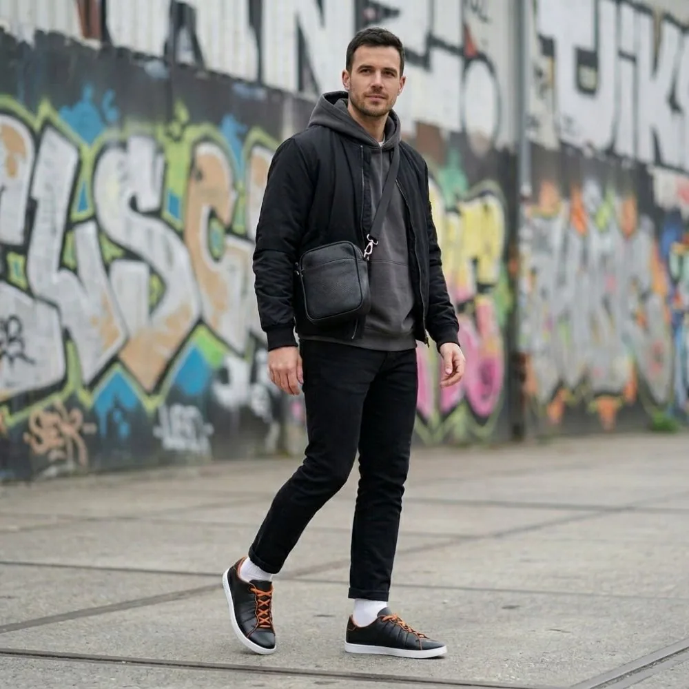 Кроссовки для женщин и мужчин ZAQQ QQQ Low Black Orange (оранжевый цвет), фото 15