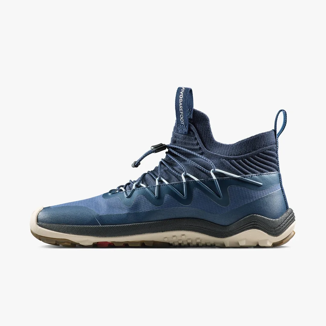 Ботинки Vivobarefoot Primus Trail Flow Mid II — мужская модель, тёмно-синий, фото 3