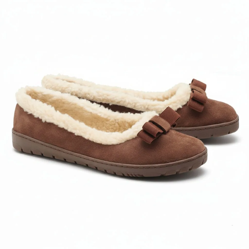 Женские балетки ZAQQ DAQIN Winter Brown (коричневый цвет)