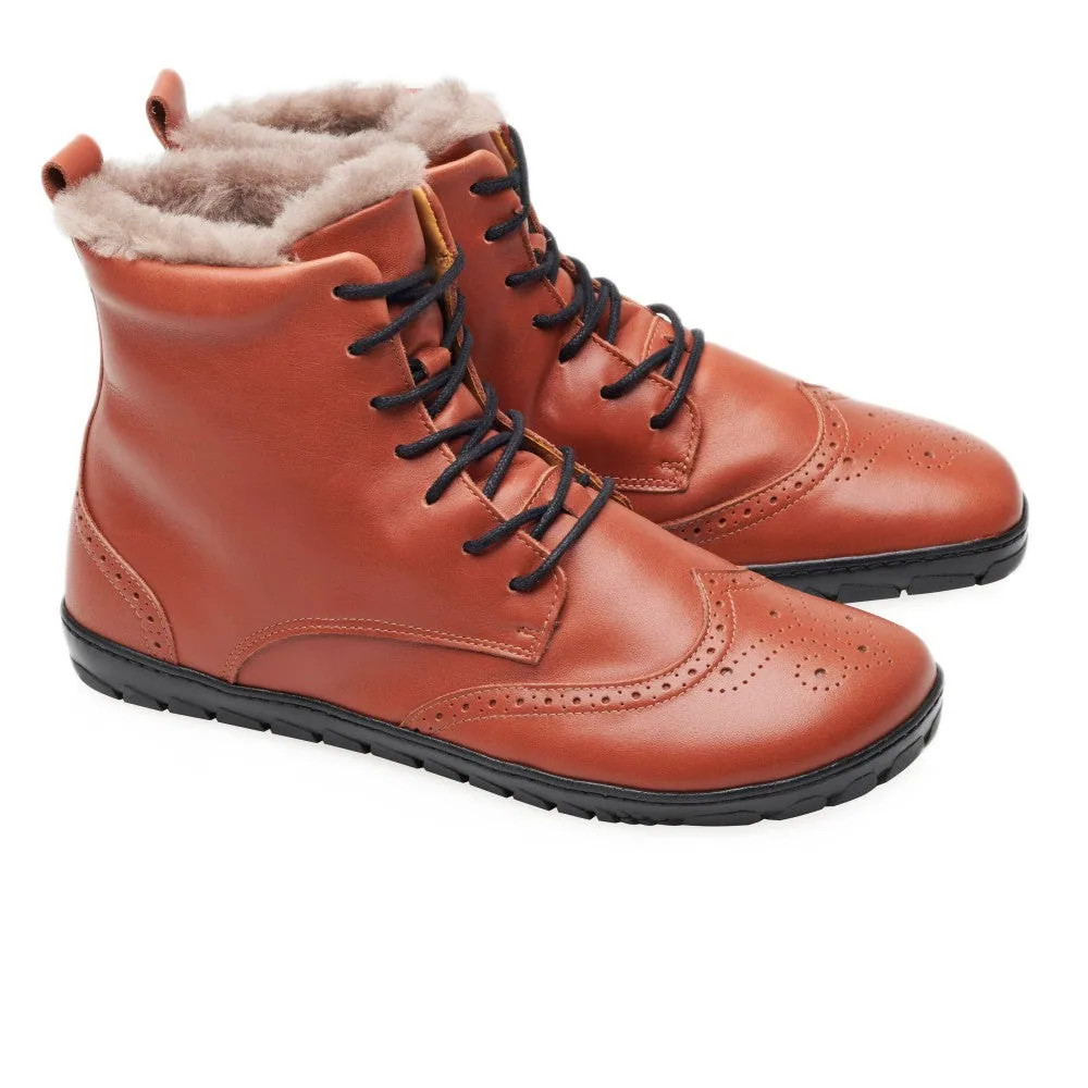 Ботинки для женщин и мужчин ZAQQ QUINTIC Winter Brogue Cognac (коньячный цвет) — фото 1 из 4