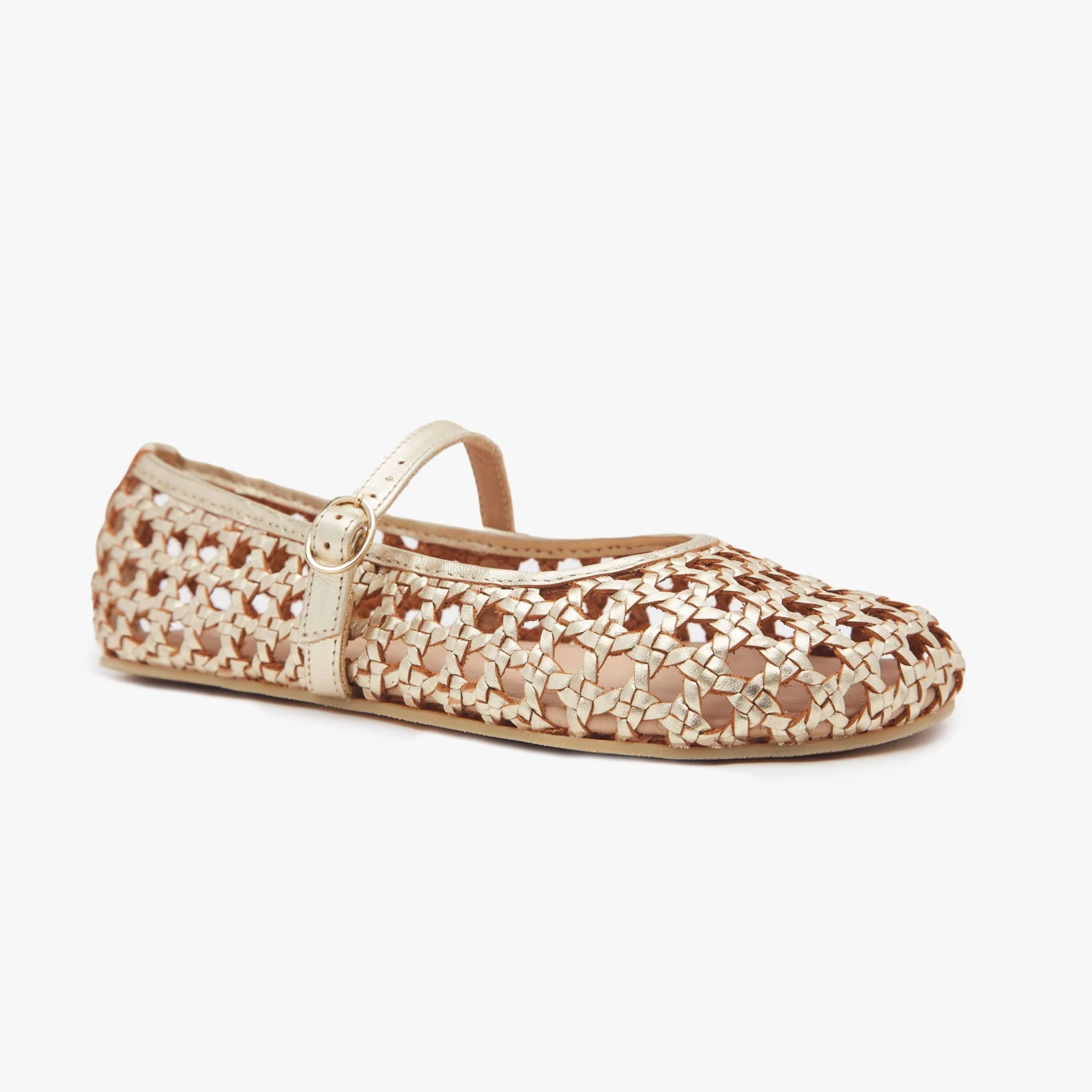 Босоногие туфли Origo Woven Ballerina by Anya — золотистый