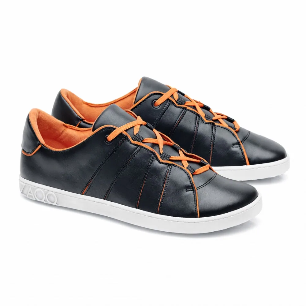 Кроссовки для женщин и мужчин ZAQQ QQQ Low Black Orange (оранжевый цвет)