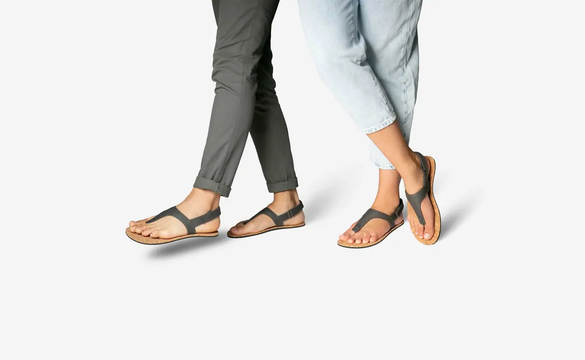 Босоногие сандалии Feelgrounds Seaside Twill — каменный серый, фото 5