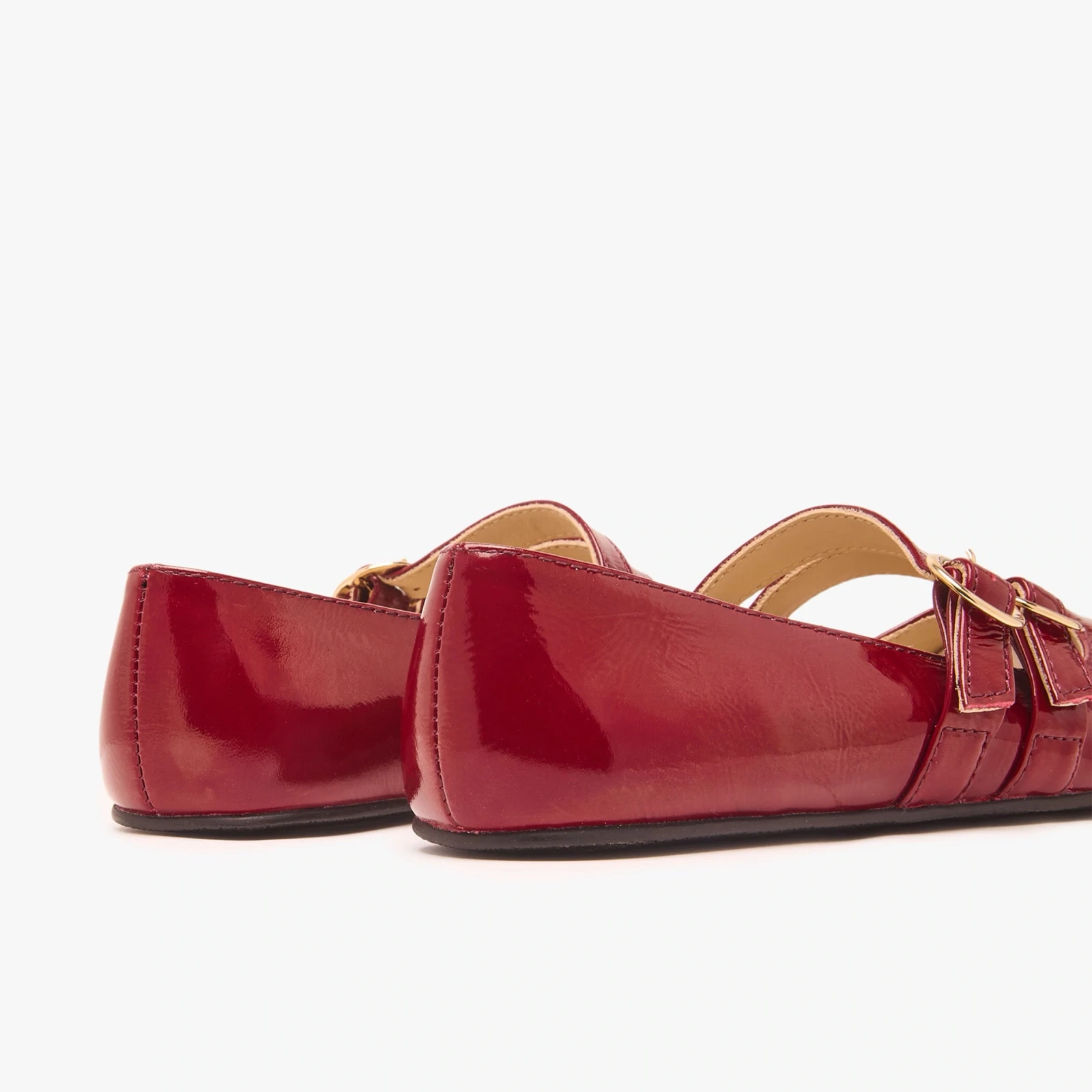 Босоногие туфли Origo Double Strap Mary Jane — лаковый вишнёвый, фото 7