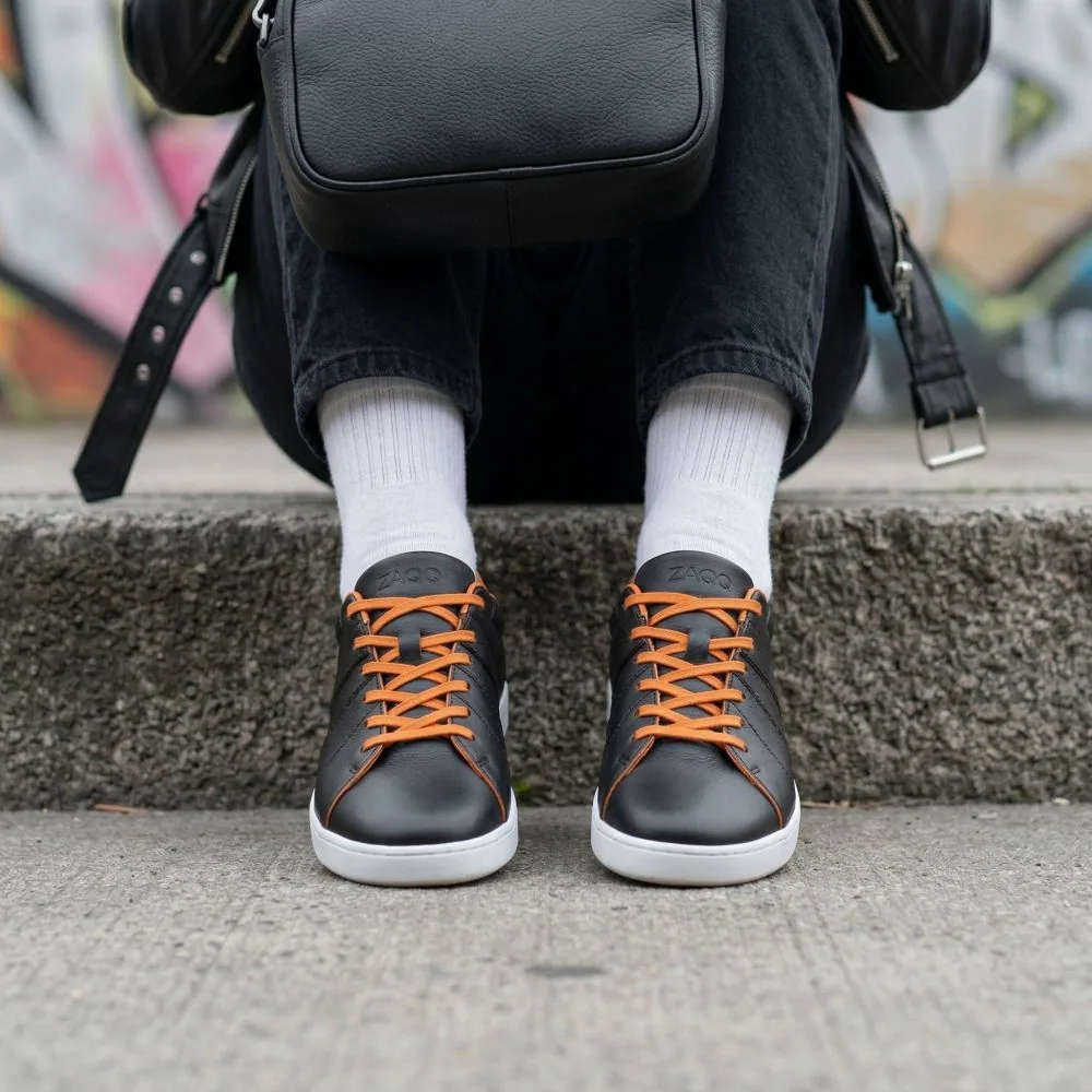 Кроссовки для женщин и мужчин ZAQQ QQQ Low Black Orange (оранжевый цвет), фото 11