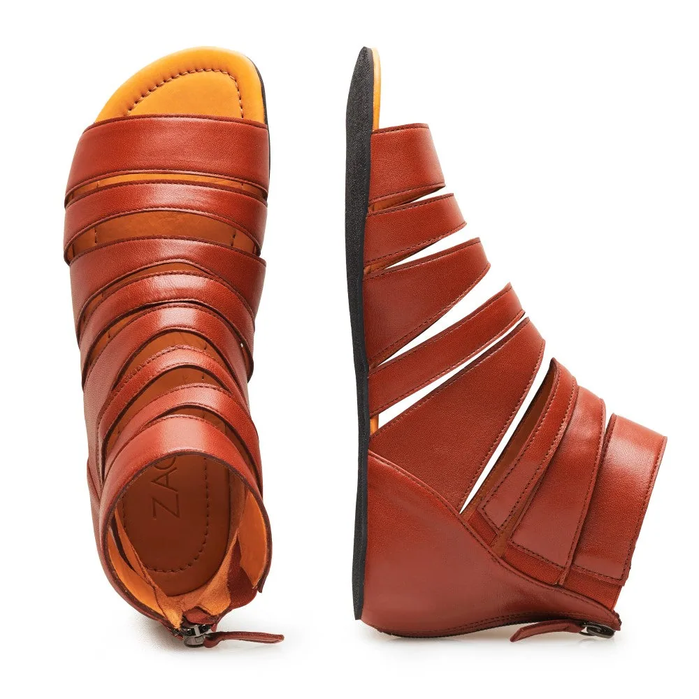 Женские сандалии ZAQQ GLADIQ Cognac (коньячный цвет), фото 2