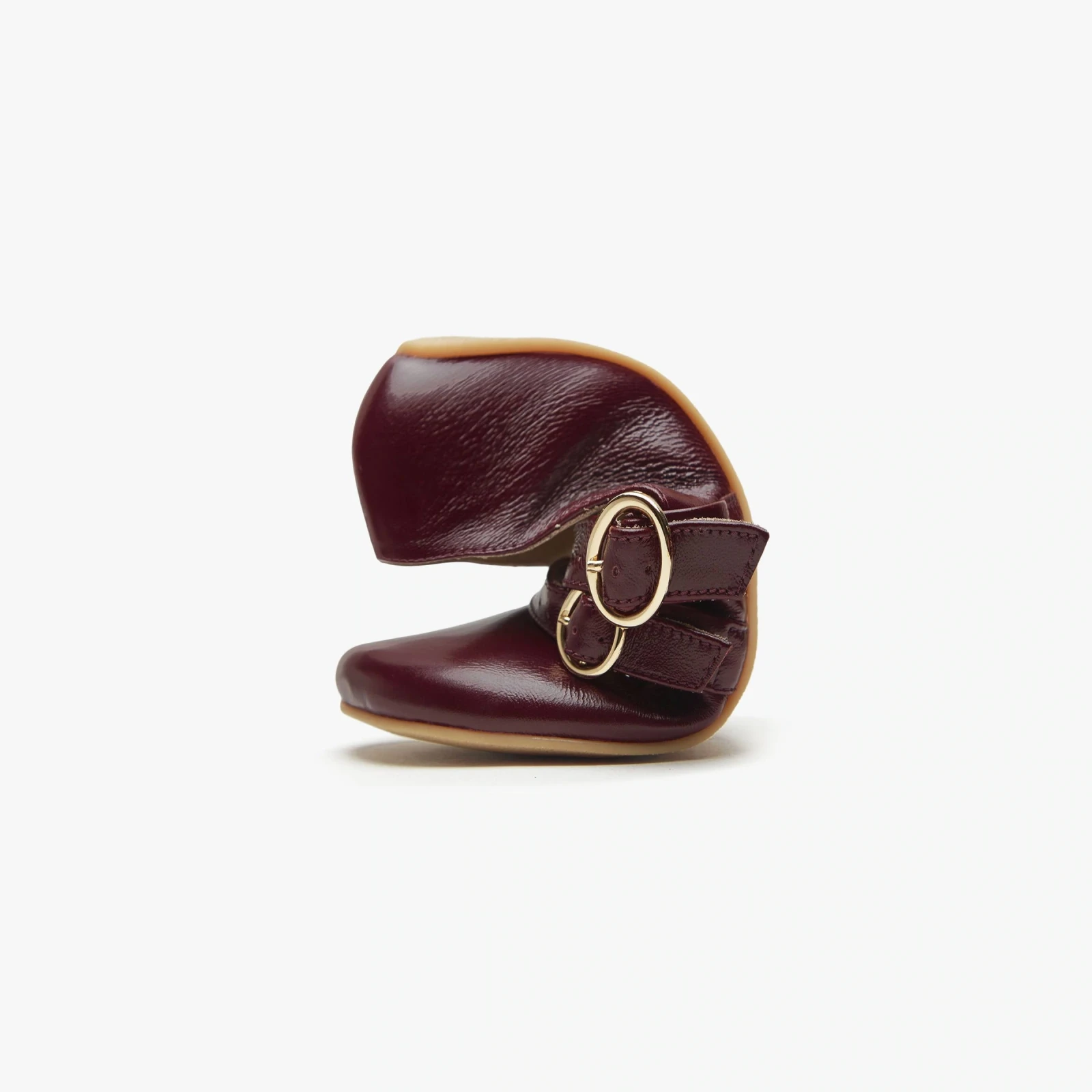 Босоногие туфли Origo Double Strap Mary Jane — лаковый бордовый, фото 3