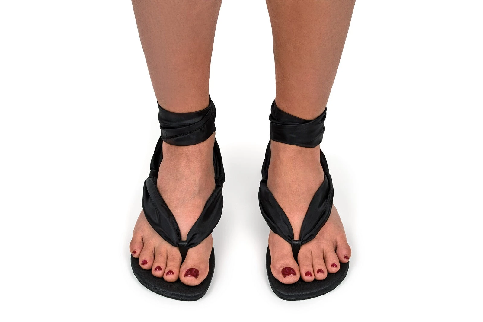 Сандалии Ahinsa с завязками Barefoot — чёрный, фото 3