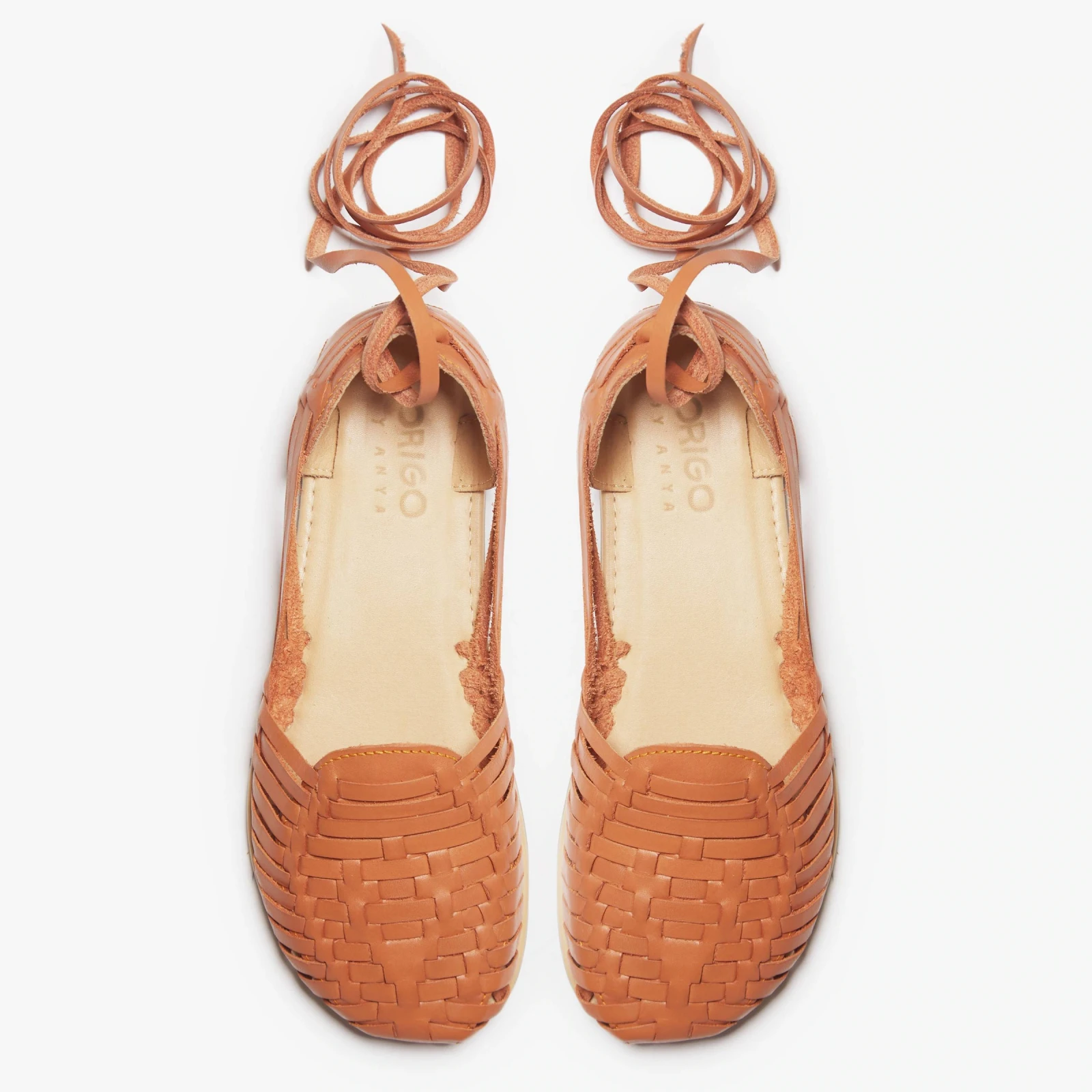 Босоногие сандалии Origo Huarache Slip-On Wide by Anya — ириска, фото 2