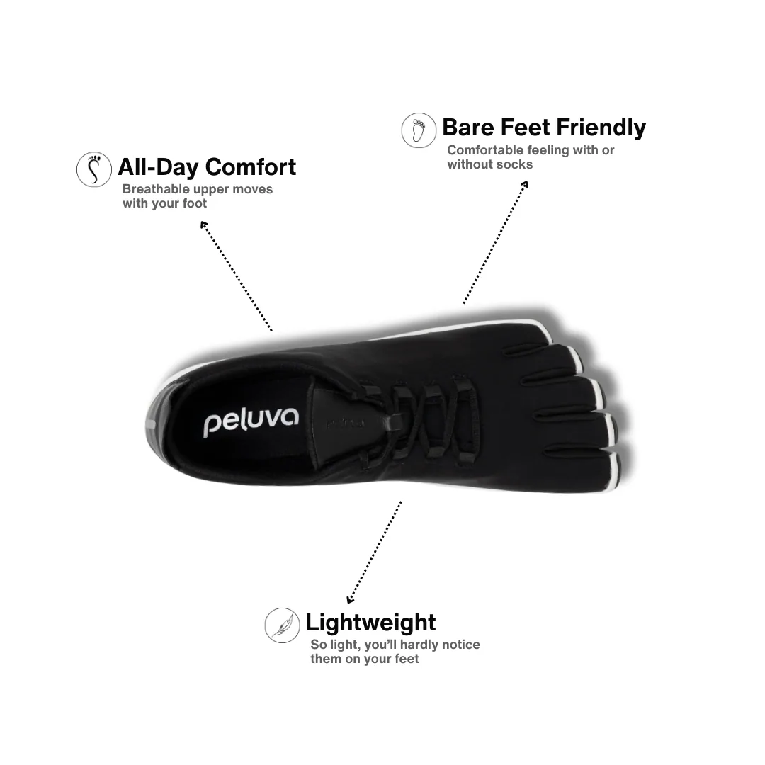 Женские кроссовки Peluva Strand Lightweight Trainer — чёрный / белый, фото 3