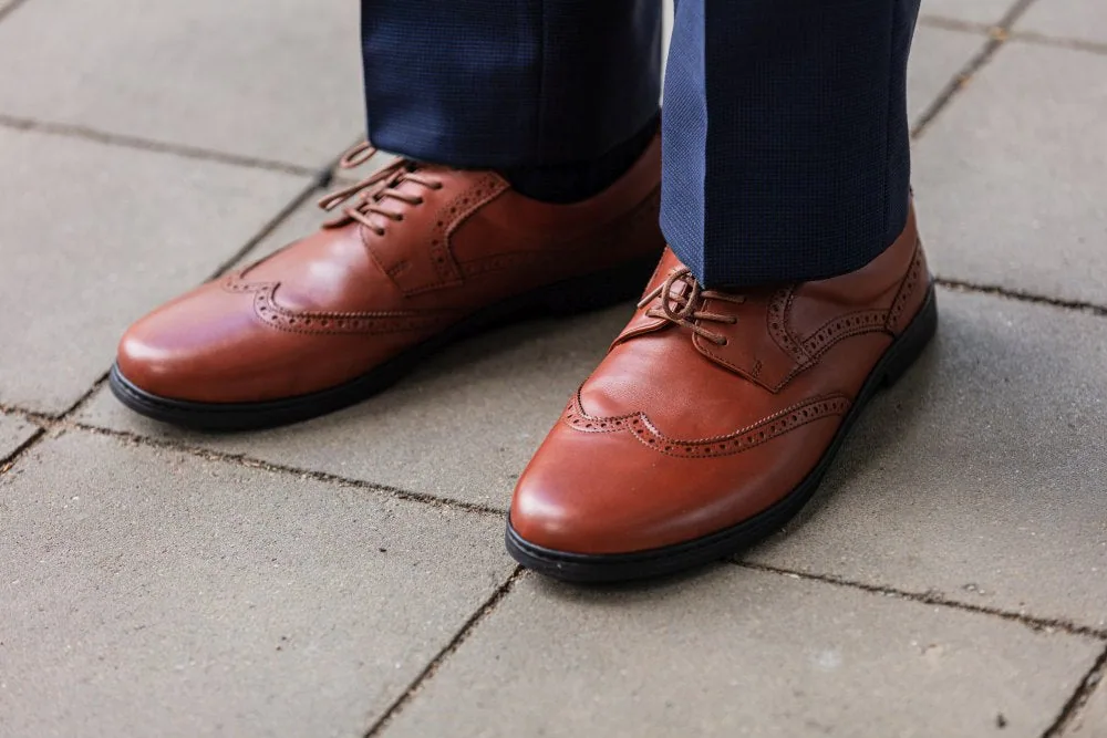 Мужские туфли ZAQQ BRIQ Brogue Cognac (коньячный цвет), фото 7